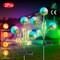 2Pcs Solar Dandelion Light 36 Led Waterproof Garden Stake Lamp Colorful